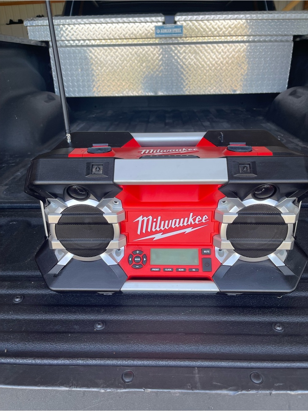 Red Portable Jobsite Radio